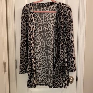 Leopard Print Cardigan - Womens Small